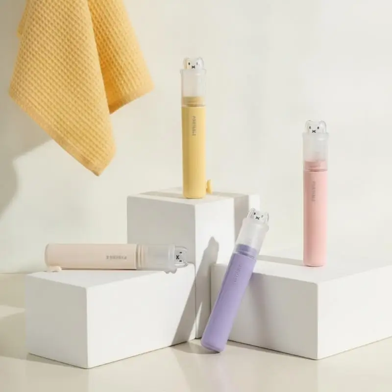 Folding Toothbrush Set Portable Travel Friendly Foldable Design with Container for Business Trip Hiking Outdoor Use