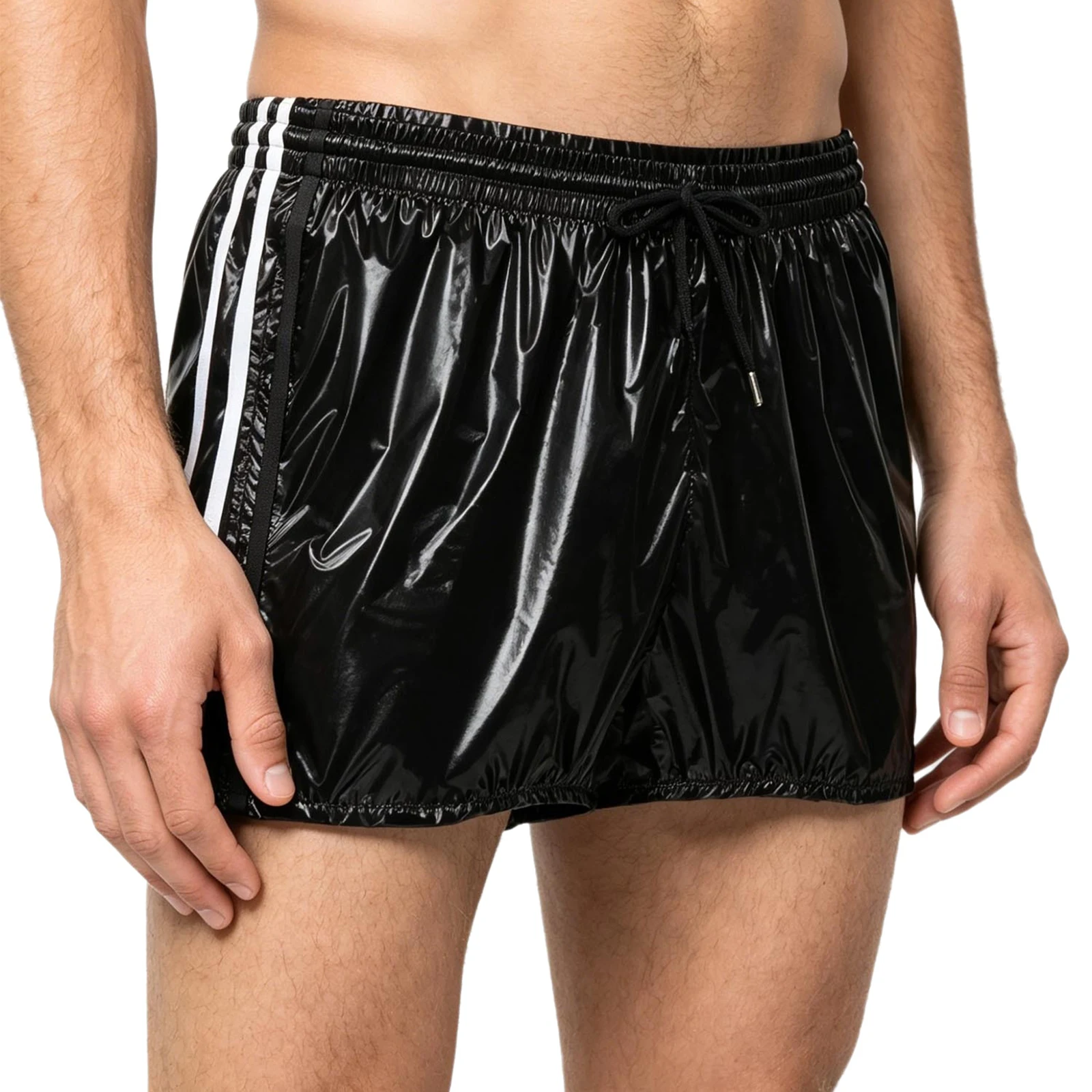Swimwear Mens Swimsuit Waterproof Swimming Trunks Drawstring Boxer Shorts Elastic Waistband Built-in Briefs Swim Shorts Bottoms