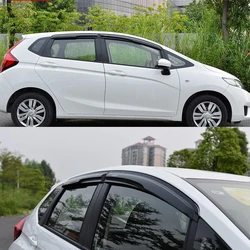 FOR 4PCS NEW Honda Fit Jazz Window Visor 2014-2020 Car Windows Side Sun Rain Protection Shield Waterproof Visor GK5 Refit