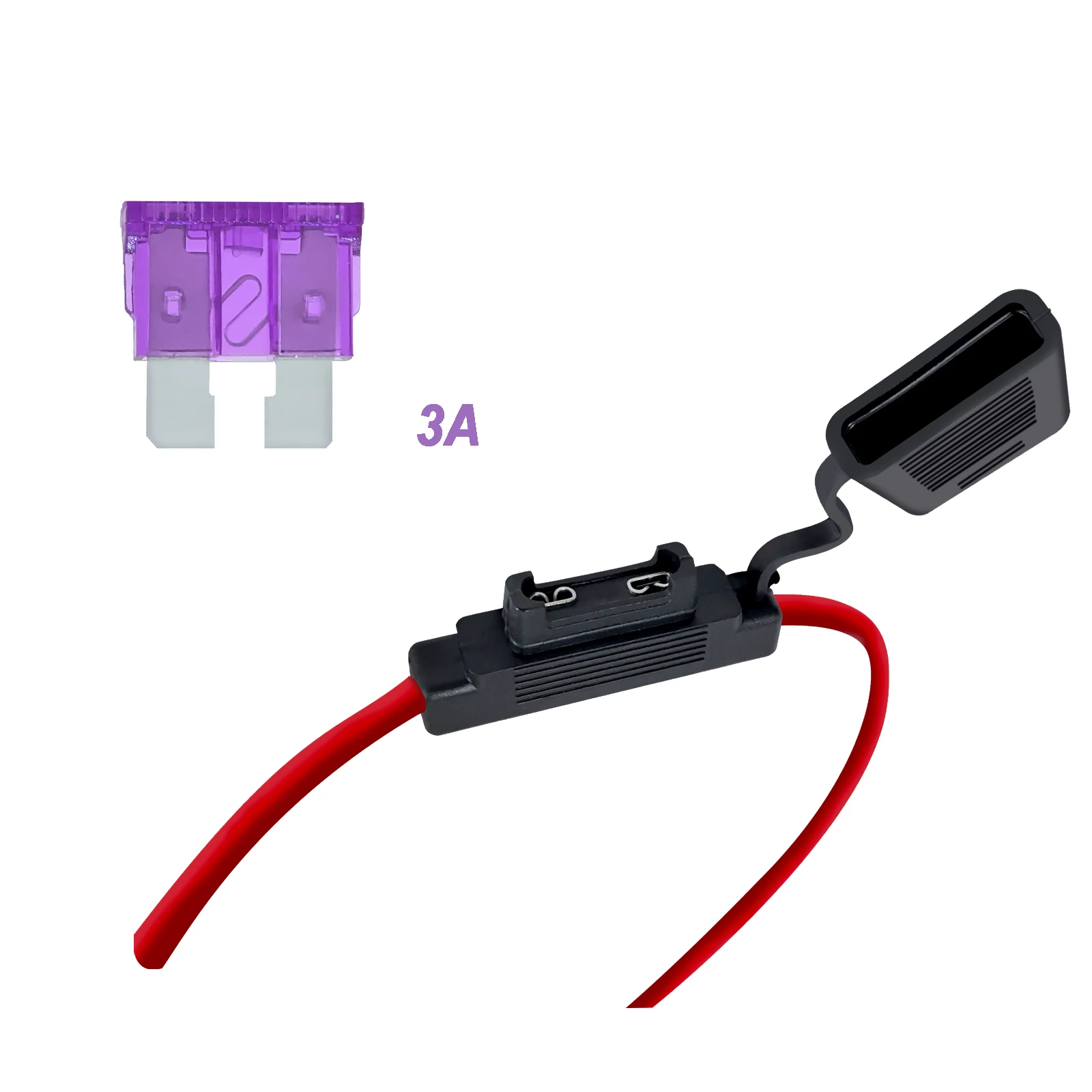 10/12/14/16/18AWG Inline-Sicherungshalter, wasserdicht, mit ATO/ATC-Flachsicherung, 5 A, 10 A, 15 A, 20 A, 30 A, 40 A, Sicherungshalter in Standardgröße