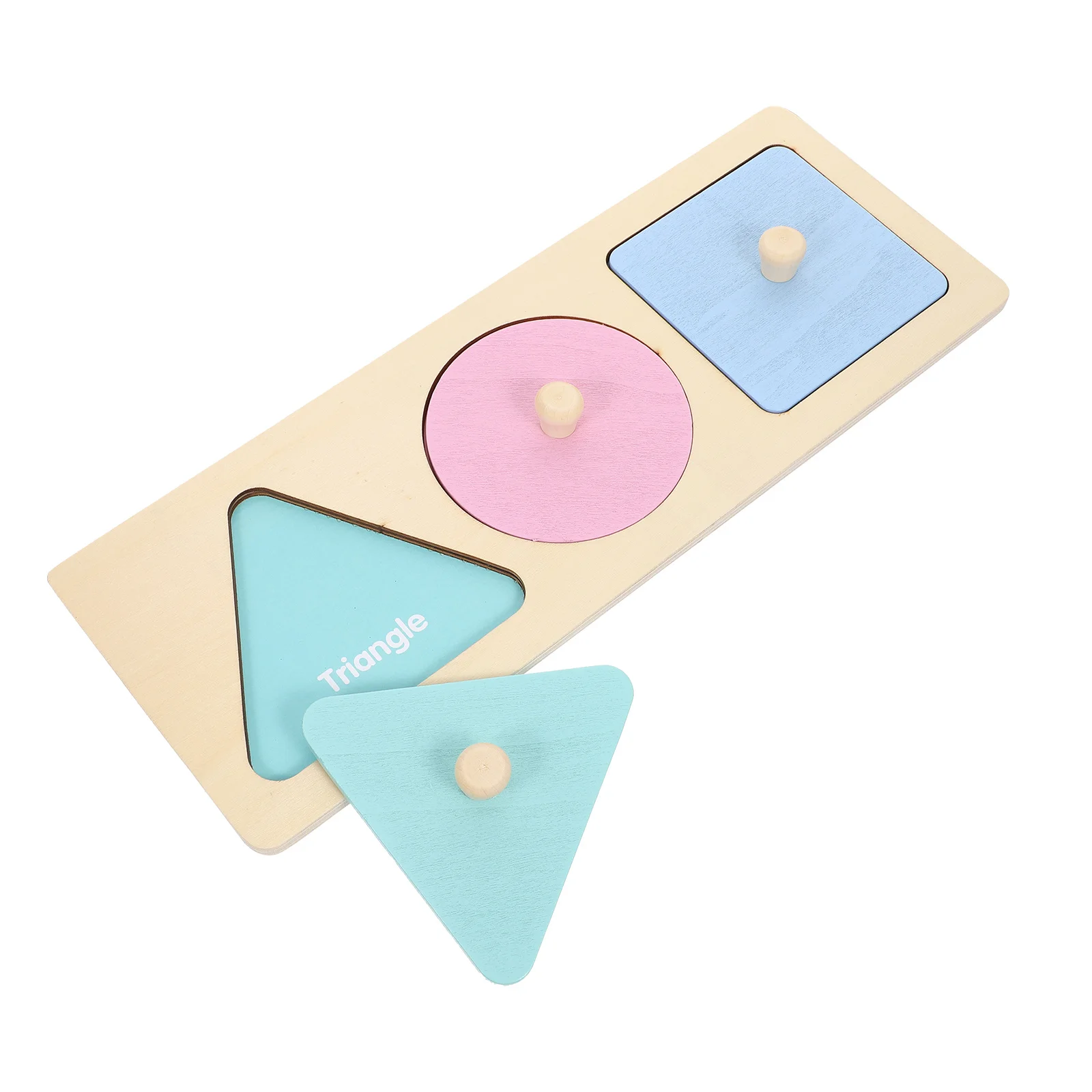 Planche de Puzzle en bois pour enfants, 1 ensemble de formes géométriques assorties, jeu d'apprentissage, couleur vive, artisanat fin, sûr, non toxique