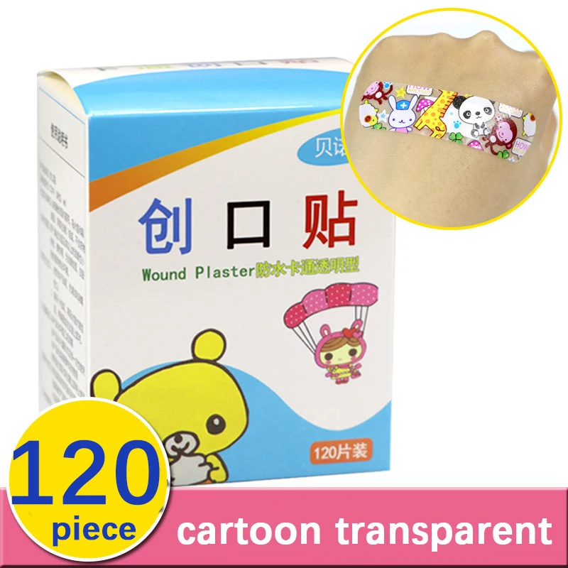 【120piece】Cartoon Band-Aid Girl Cute Korean Style Adult and Child Mini Breathable Waterproof Hemostatic Band-Aid OK Bandage