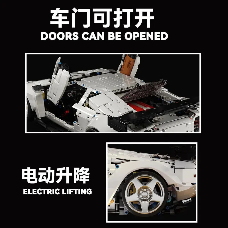 New 10547 1301pcs MOC Technical 1:8 Countch RC Car Building Blocks Bricks Model Assembling Toys for Boys Birthday Gift Set view 3