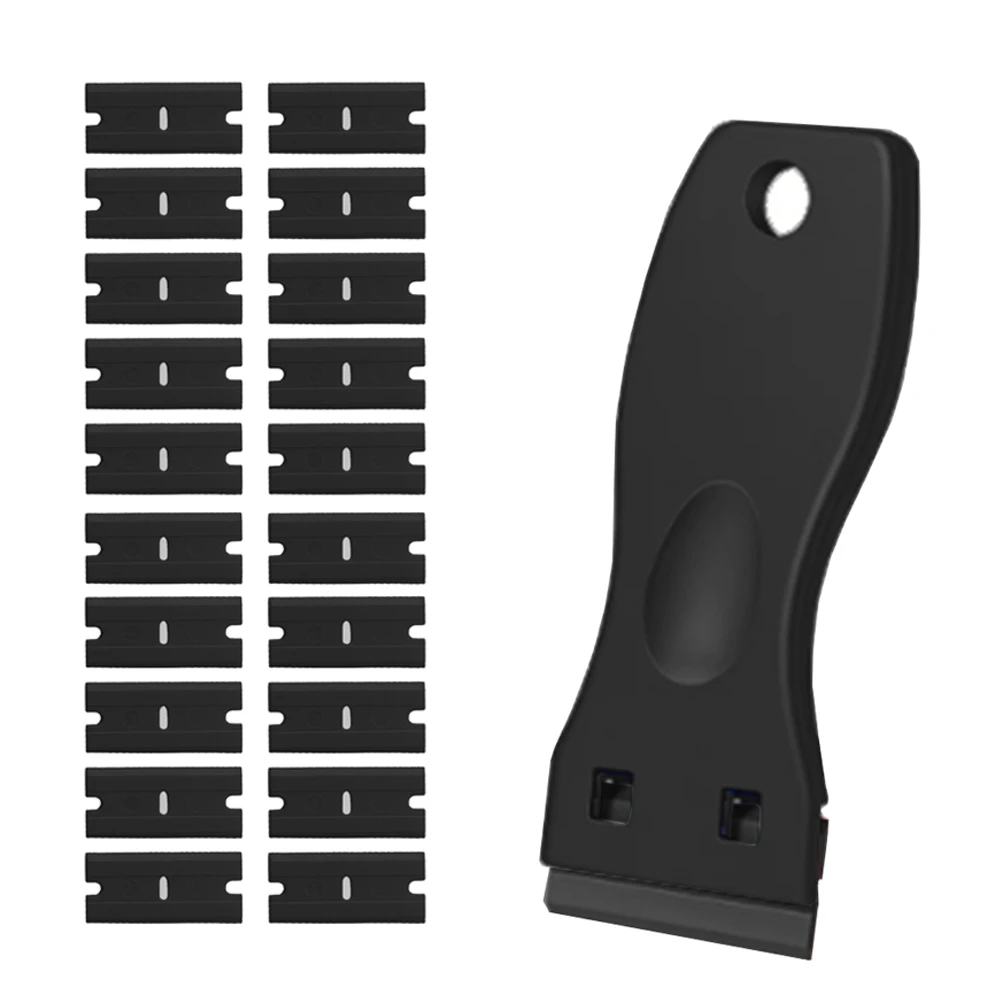 

Black Glue Removal Scraper Multifunctional Plastic Blades Glass Cleaning Scraper Car Film Application Tool Kitchen Wash Shovel