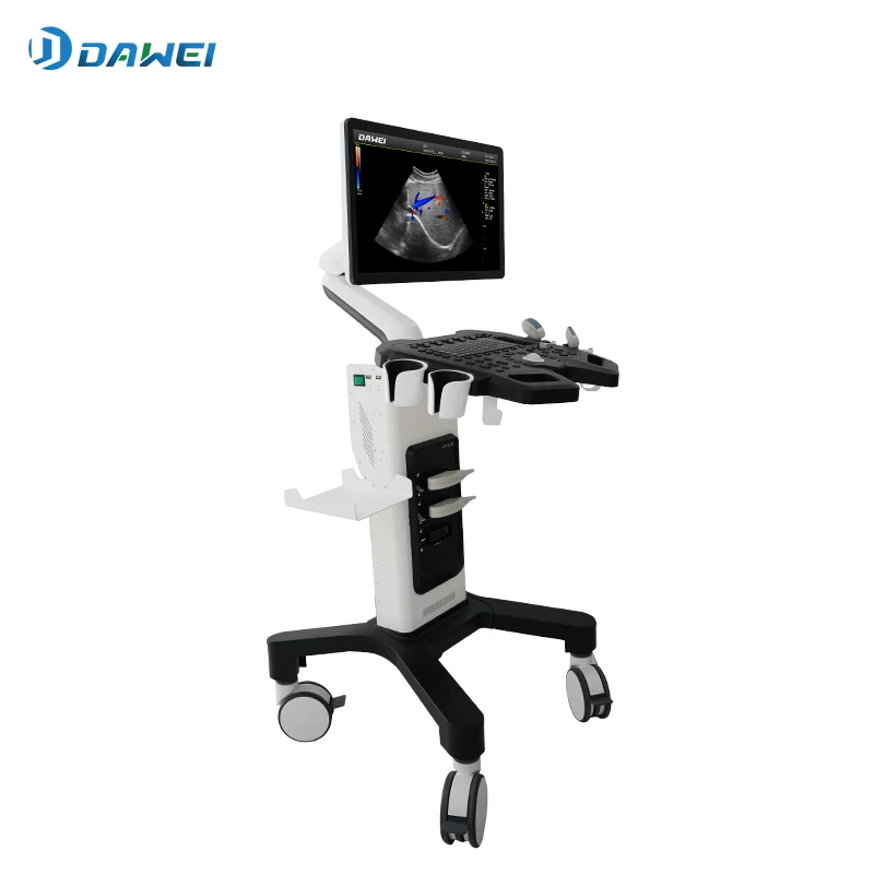 Hot selling Trolley color Doppler ultrasound machine for diagnosis with low price