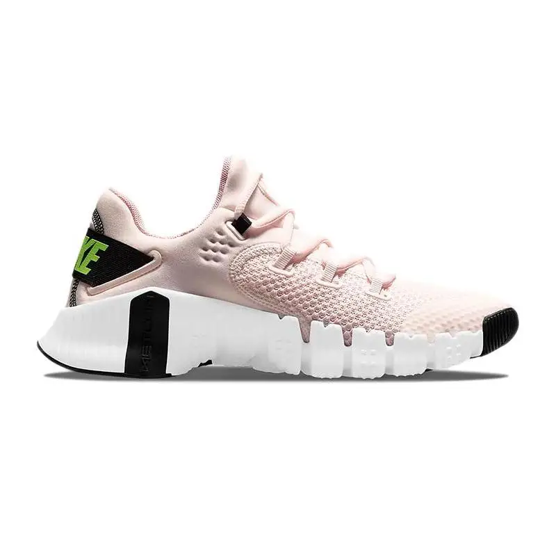 Nike Free Metcon 4 Light Soft Pink White Black Green Strike Women's Sneakers shoes CZ0596-636 With Original Box