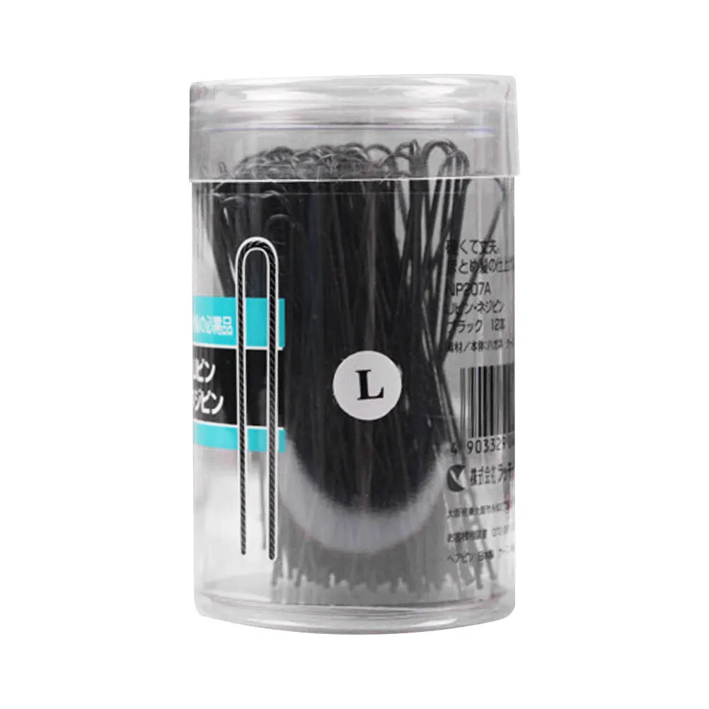 

100Pcs U Shaped Black Corrugated Hair Pin Stainless Steel Clips for Bun Updo Hairstyles Working Party Daily Use