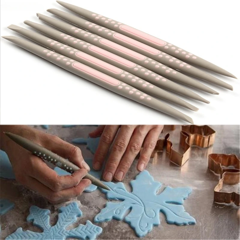 6 Pieces/set of Double-head Silicone Sculpture Moulding Tools DIY Ultra Light Clay To Remove Seams Finishing and Smoothing Pen