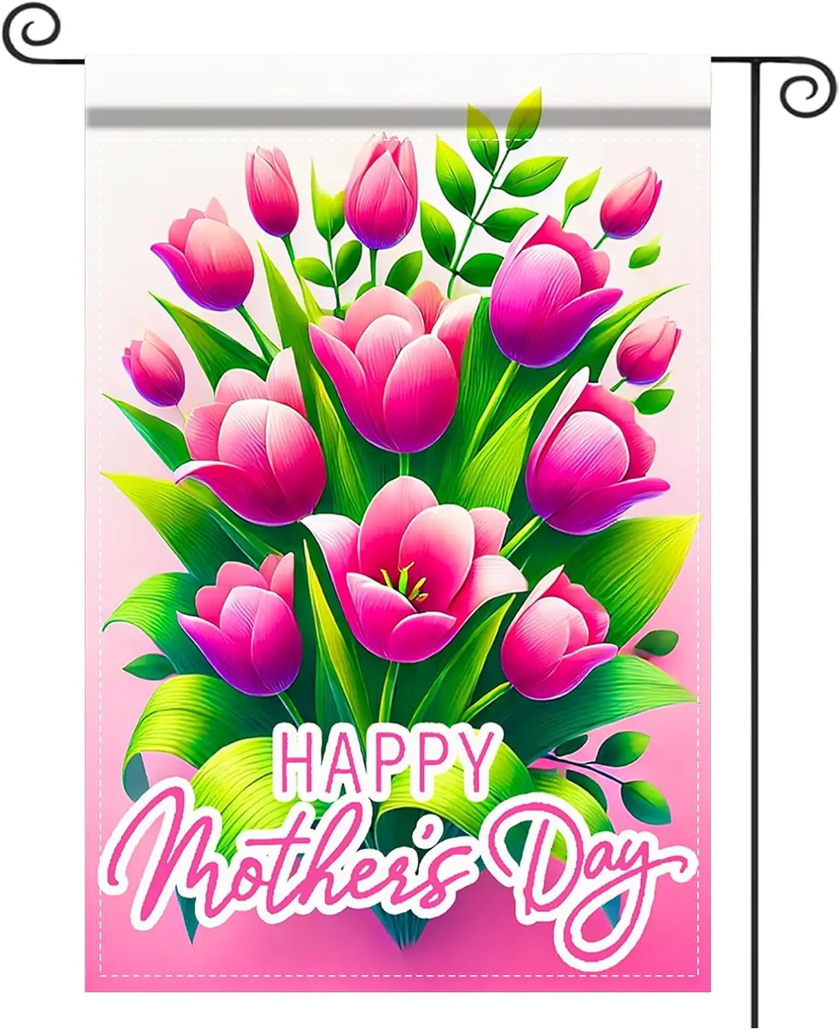 Nuxovilar Mother's Day Garden Flag Tulip Design - Polyester, 12x18 Inches Mother's Day garden flags for outside with WWP zzo