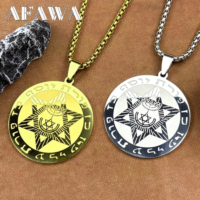 Religious Menorah Star David Jewish Magen Judaica Hebrew Pendant Necklace Stainless Steel Israel Faith Lamp Hanukkah Jewelry