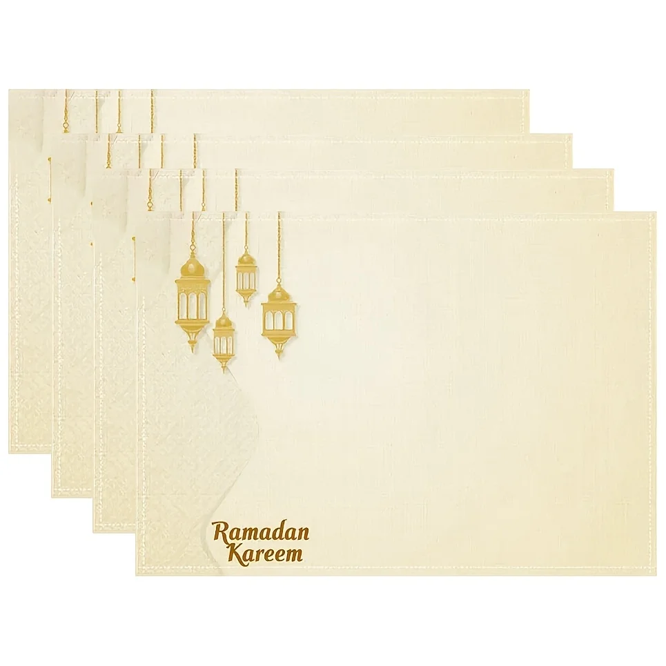 Cultural Table Mat Traditional Arabic Script Smooth Finish Enhances Any Spiritual Meal Or Festival Ambiance