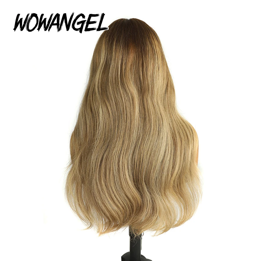 Dunkelblonde Highlight-Perücke aus Echthaar, Body Wave, 5x5 Closure-Perücke, 13x6 HD-Spitze, Full-Frontal-Perücke, vorgezupft, kleberlos. – Detail 6