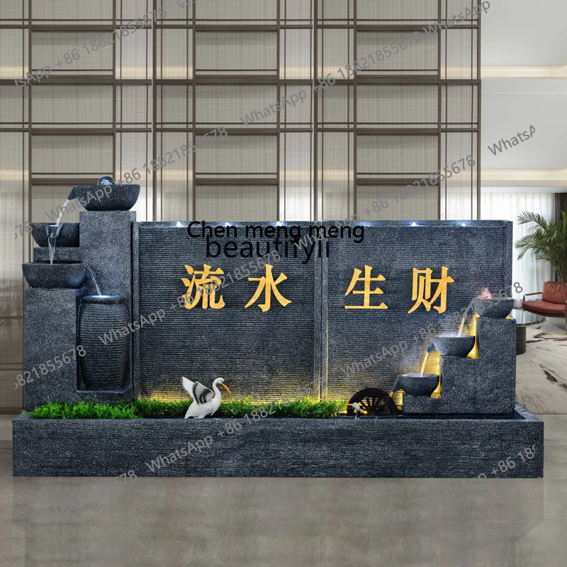

European Style Water Fountain Fish Pond Landscape Company Curtain Wall Living Room Screen Decoration Ornaments