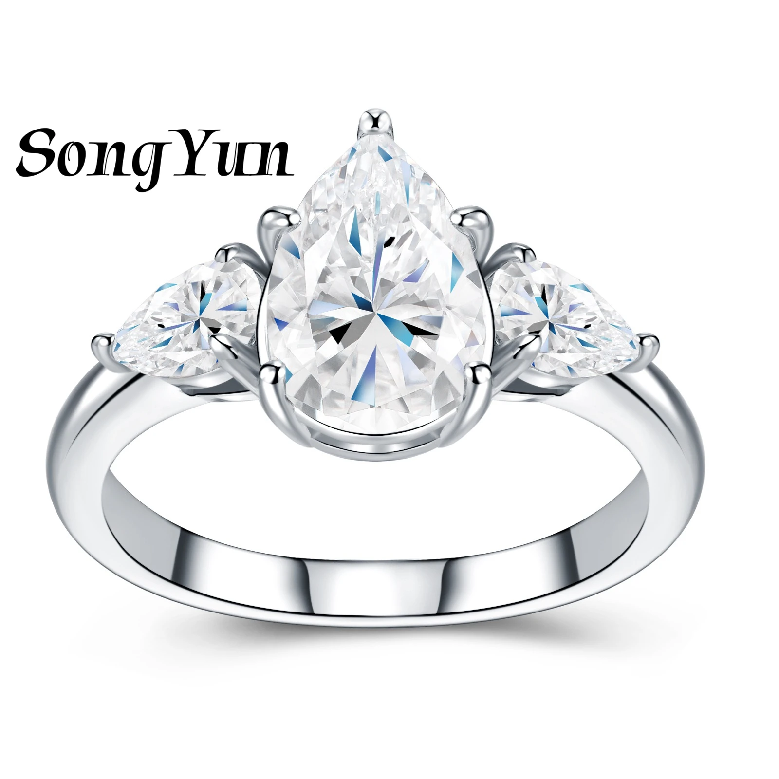 SongYun Brand Jewelry 925 Sterling Silver Engagement Ring D Color VVS Level Moissanite Diamond Ring Party for Women Fine Jewelry