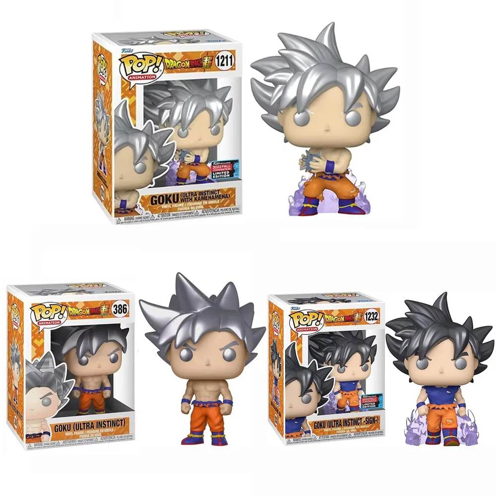 Funko Pop Animación Dragonball Gokus # 386 Ultra Gokus # 1232 # 1211 Figuras de acción de vinilo Muñecas Juguetes Regalo