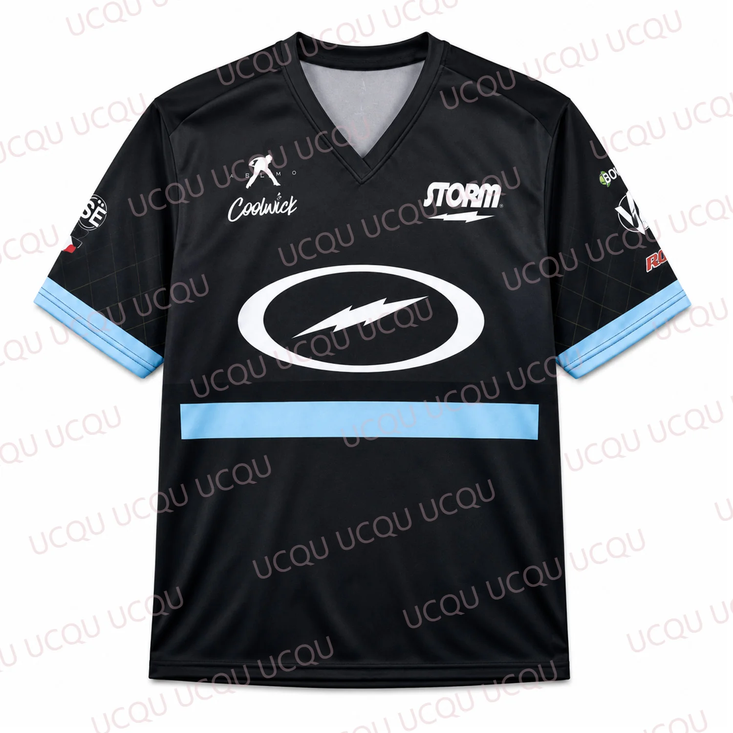 Camiseta de bolos azul Jason Belmonte Belmo Unique Winner para hombre y mujer, de secado rápido, manga corta, para aficionados al deporte