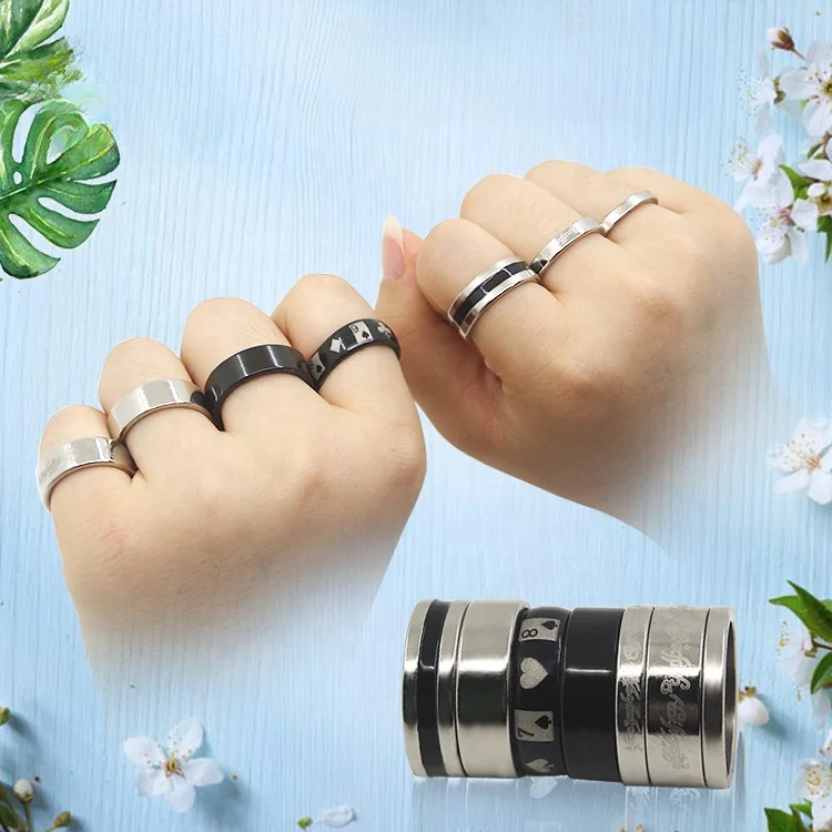 Magic Magnet Ring Close-up Magic Props Magician Accessories Strong Magnetic Ring Coin Mentalism Tricks Invisible Toys