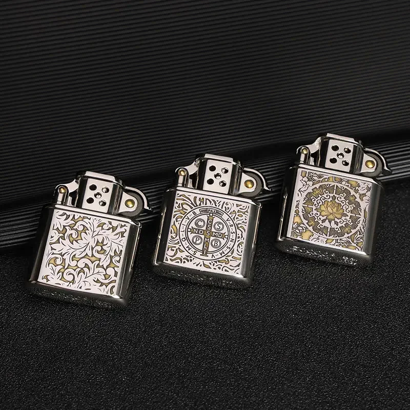 زورو الأبيض النيكل قسطنطين يندبروف الكيروسين أخف وزنا محفورة بشكل رائع أنماط متعددة الرجال الراقية ولاعة