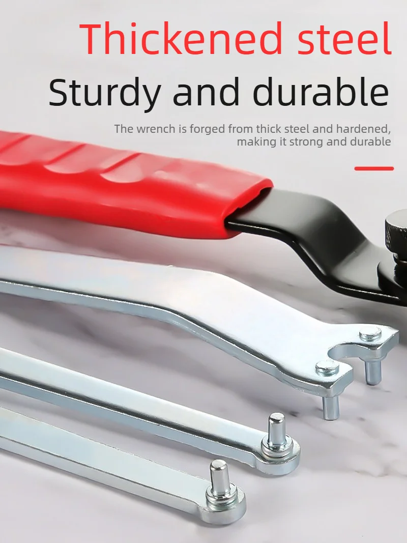 Heavy-Duty Thickened Angle Grinder Wrench Universal Adjustable Spanner for Grinder Cutter Disassembly AccessoryPower Tool Repair