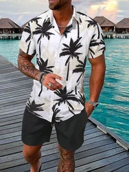 Men's Short-sleeved Shirt And Beach Shorts Set Summer Stylish And Comfortable Men's Shorts Hawaii Seaside Men's Casual Shirt