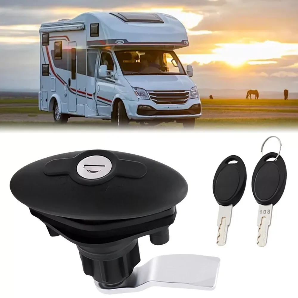 

1pcs Caravan Cabin Door Lock Motorhome Tow Behind Luggage Compartment Sealed T Shaped Lock Replaceable RV Repair Accessory