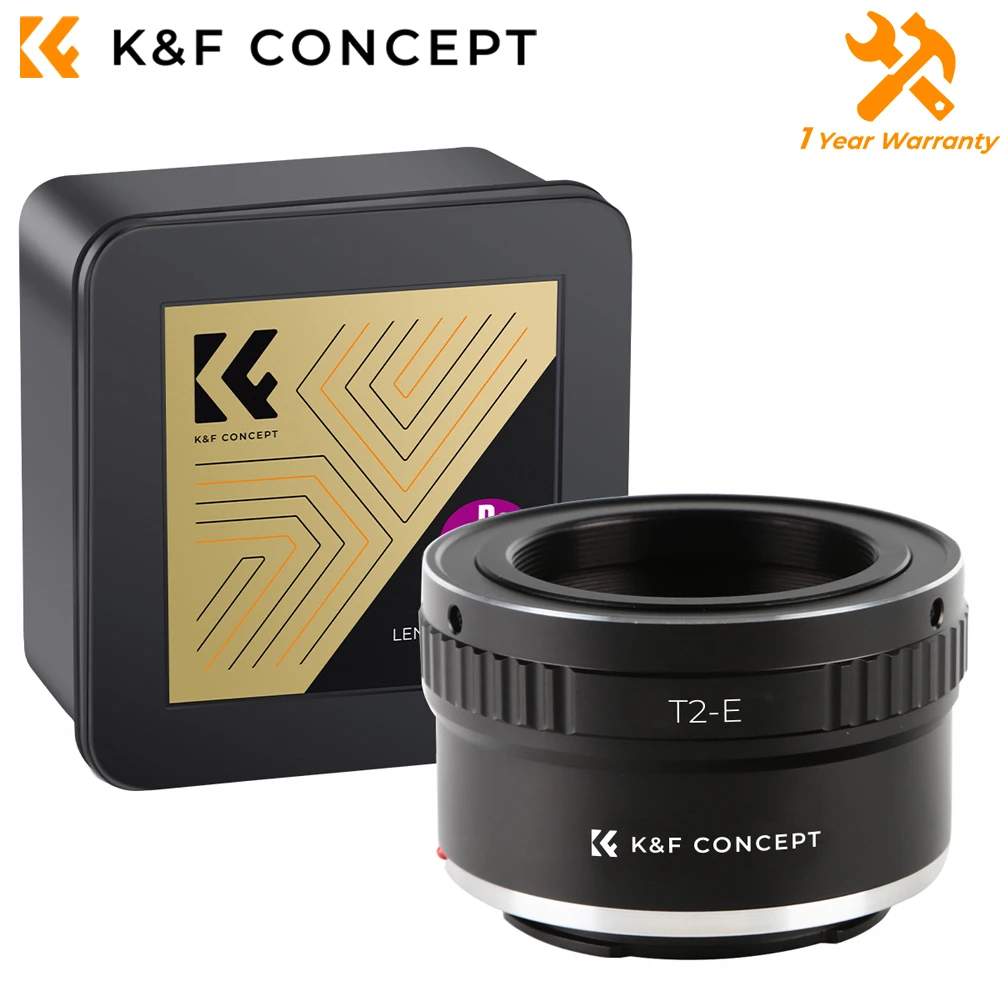 

K & F Concept for T2 Lenses to Sony E Camera Mount Compatible Lens Adapter for Sony E A5000 A6000 A6400 A7C A7C2 A1 A9 A7