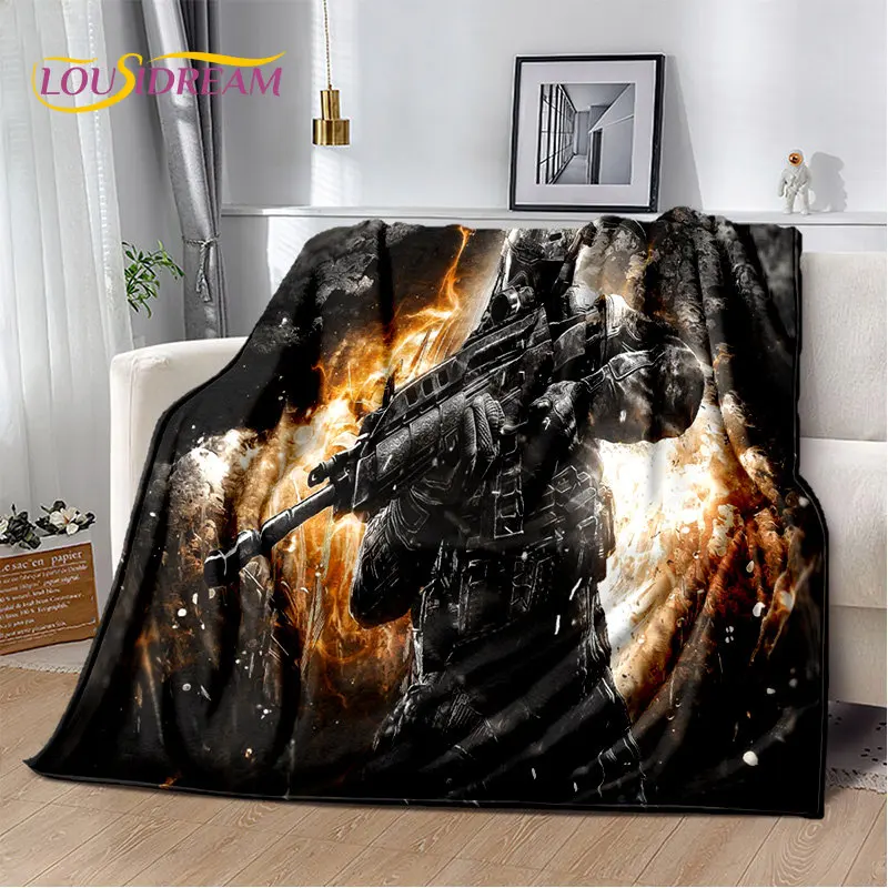 3D COD,Call of Duty Game Gamer Soft Plush Blanket,Flannel Blanket Throw Blanket for Living Room Bedroom Beds Sofa Office Cover