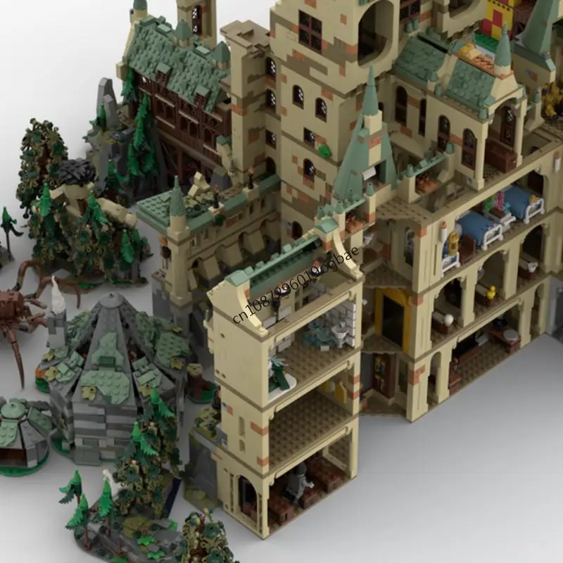 NUOVO 13088PCS Film magico Harrying MOC Modulare Hogwarts Grounds modello FAI DA TE idee creative Giocattolo per bambini Assemblaggio Puzzle Regalo di compleanno
