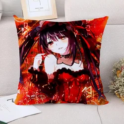 Pillow Covers Decorative Cushions Cover for Sofa Tokisaki Kurumi Pillowcase 40x40 Fall Decor Pillowcases 50x50 Pilow Cases Home