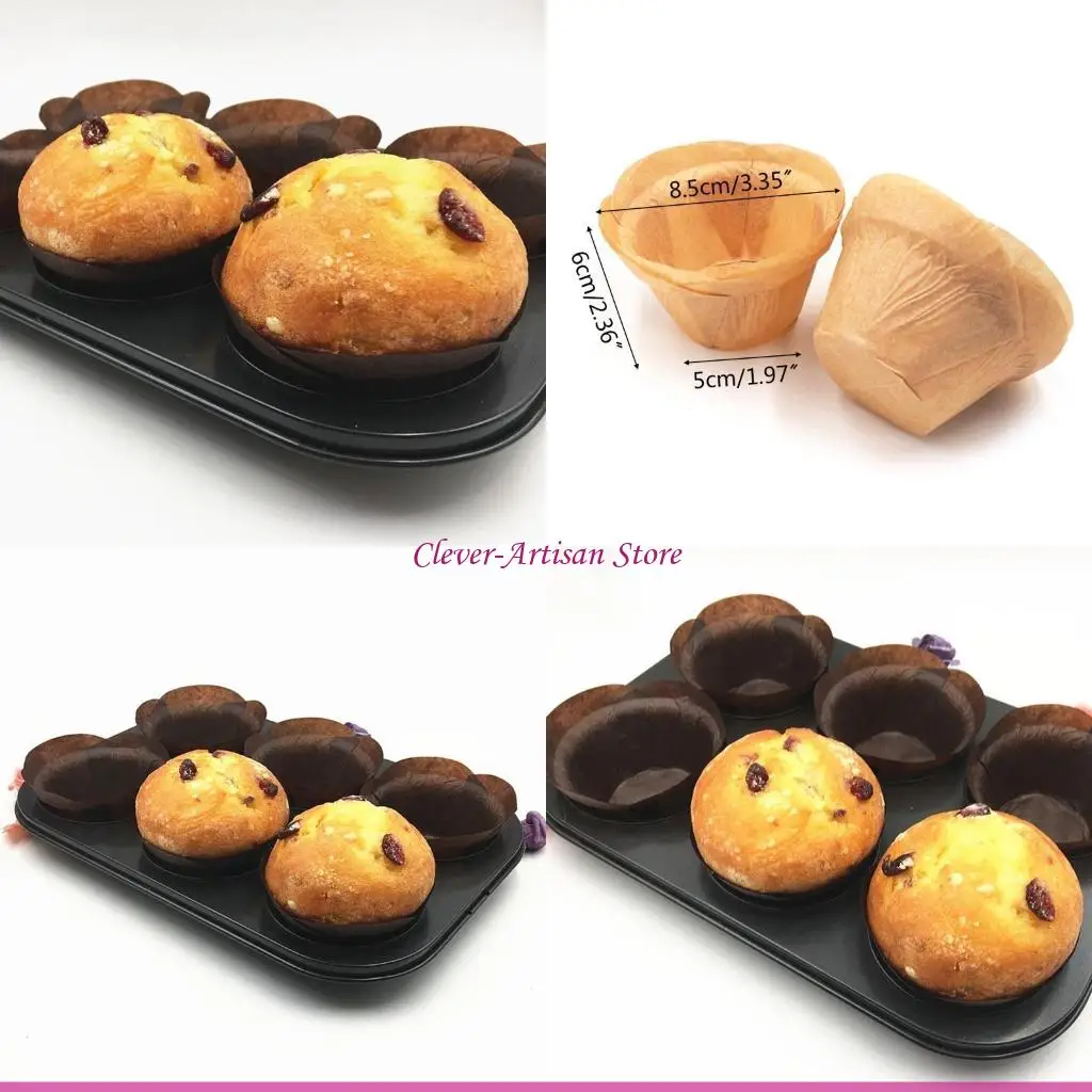 

E06B 200 шт., вкладыш для кексов, бумажная чашка для выпечки, обертка для торта для свадьбы, вечеринки, украшения детского душа