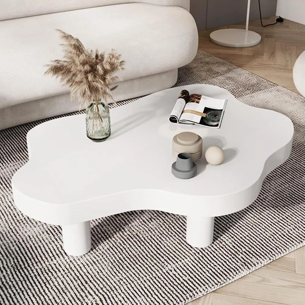 Cloud Coffee Table Cute Solid Wood Coffee Table for Living Room,Modern Minimalist for living rooms, bedrooms,offices