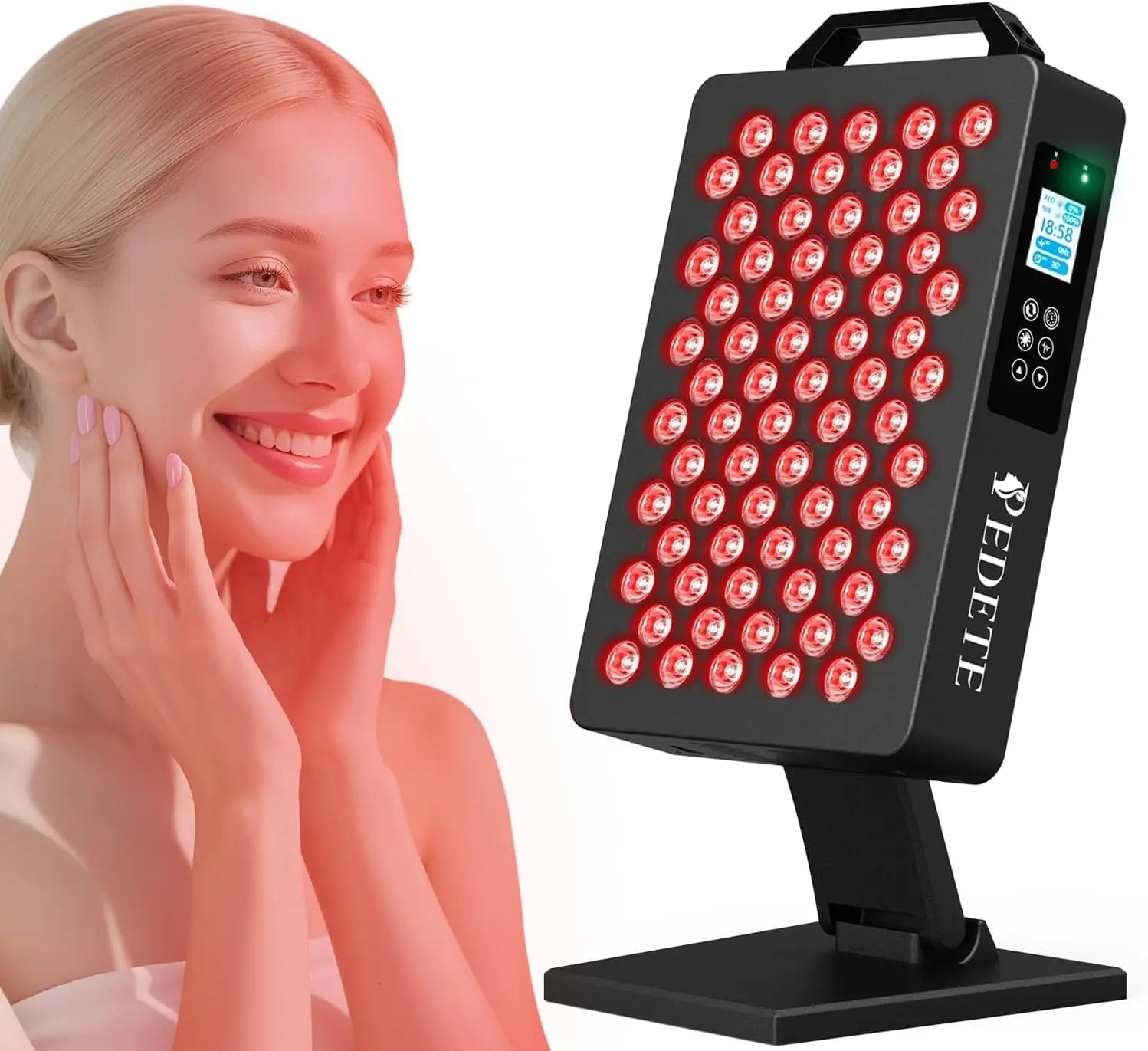 Red Light Therapy Panel 630nm 660nm 810nm 850nm Near Infrared for Face Body Skin Care Pain Relief Sleep M70