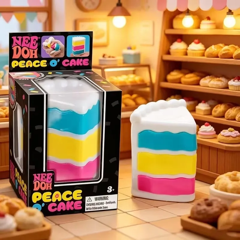 Brand-new NeeDoh Cream Cone Ice Cream, Real Texture Ice Cream Pizza Cake Slice, with Decompression Function and Music Effect.