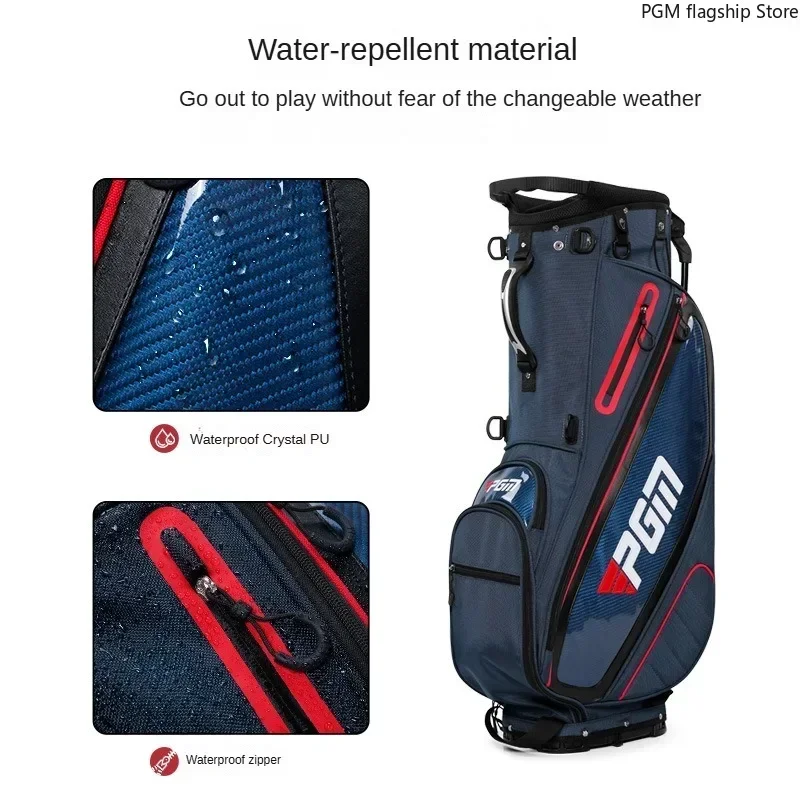 PGM Golf Men's Stand Bag Waterproof Hidden Thermostatic Bag Bending Base Golf Club Bag QB143