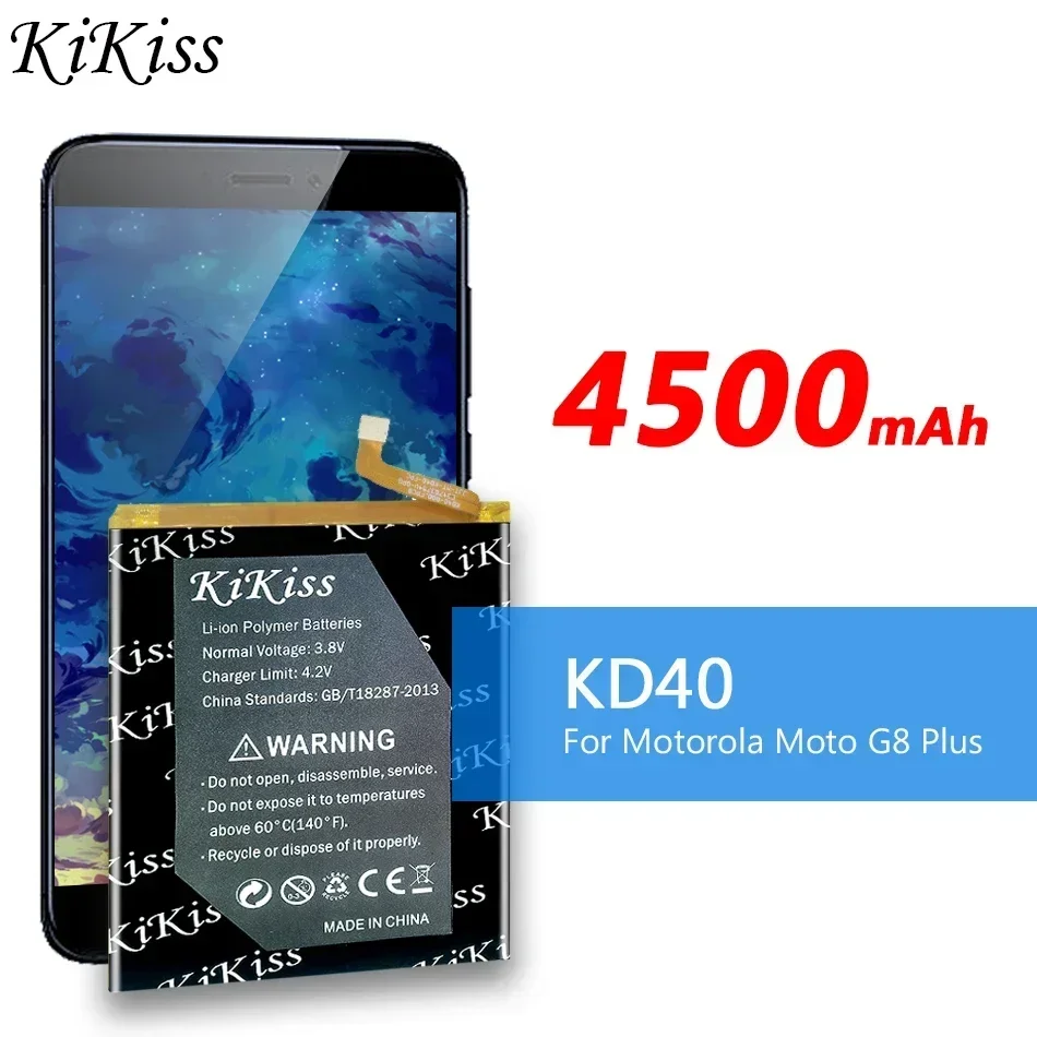 4500mAh KD40 Battery for Motorola Moto G8 Plus G8Plus  XT2019-1 XT2019-2 Mobile Phone Replacement Batteries