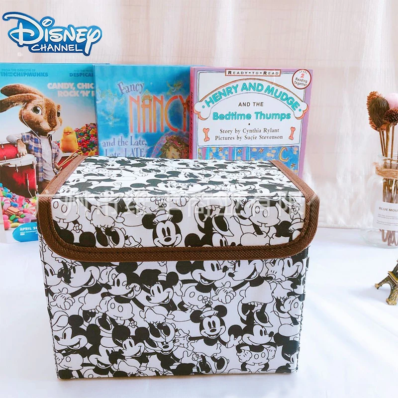 Disney Stitch Box Oxford Cartoon Cute Mickey Mouse schowek na biurko składane miejsce do przechowywania organizowanie pudełka na przyjęcie prezent