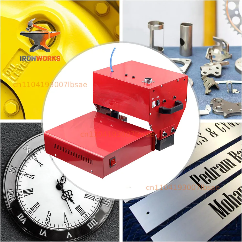 Portable 170x110mm Pneumatic Metal Signage Nameplate Marking Lettering Machine For Stainless Steel Pipe Plate TypeC