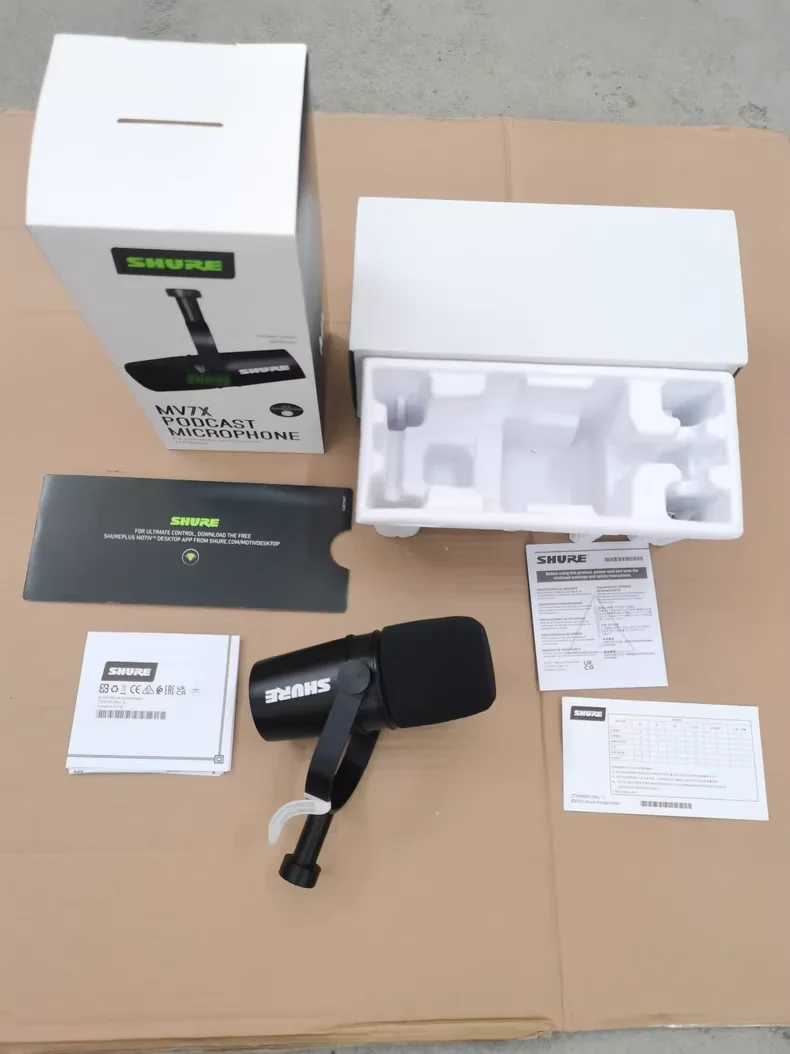 ميكروفون صوتي ديناميكي احترافي من Shure MV7X مع واجهة XLR لتسجيل البث المباشر Dubbing وبث الألعاب #5