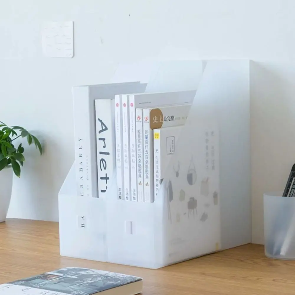 Sundries Storage Box Folding File Storage Box Paper Organizer Desktop Organizer File Organizer Box Transparent Minimalism