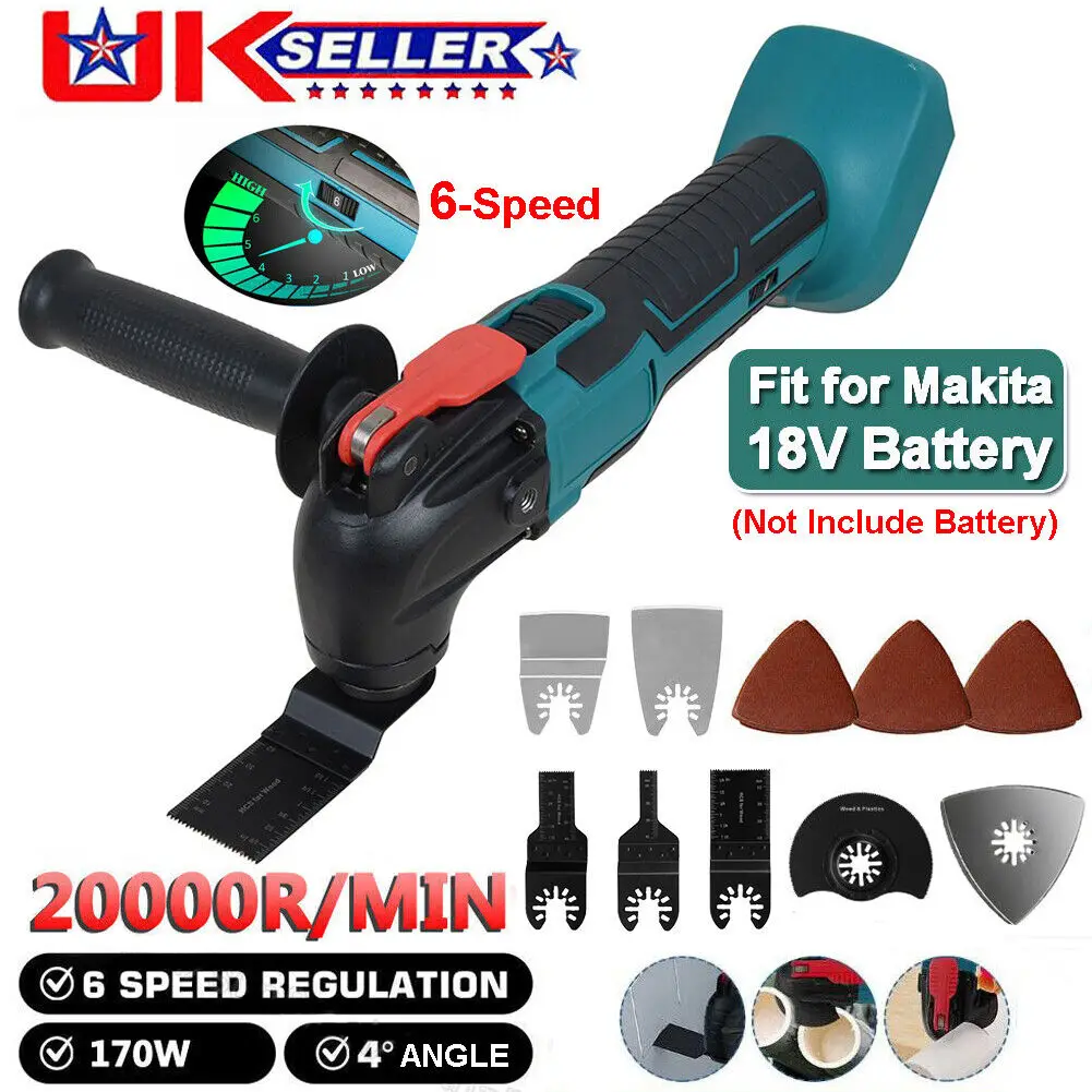 For Makita 18V Cordless Oscillating Multi Tool Bare Body with 22PCS Accessories