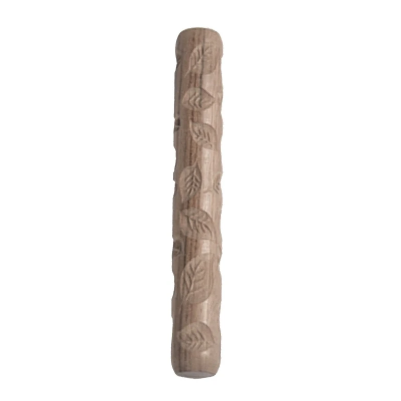 พื้นผิวไม้โคลน Pressed Roller รูปแบบ Roller Rod นูน Rolling Pin ศิลปะเครื่องปั้นดินเผาเซรามิค