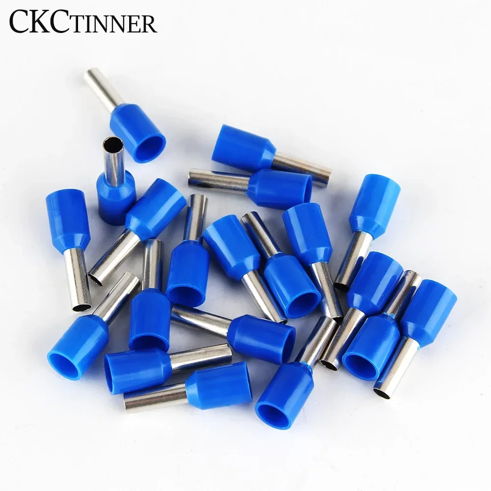 100pcs Insulated Ferrules Terminal Block E0508 E1008 E1508 E2508Cord End Wire Connector Electrical Crimp Terminator Wire For 6mm