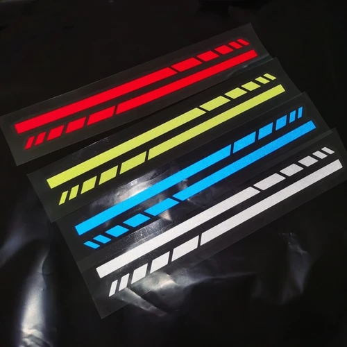 Imagen 2 del producto Pegatinas universales para guardabarros delantero de motocicleta, calcomanía reflectante impermeable para motocicleta