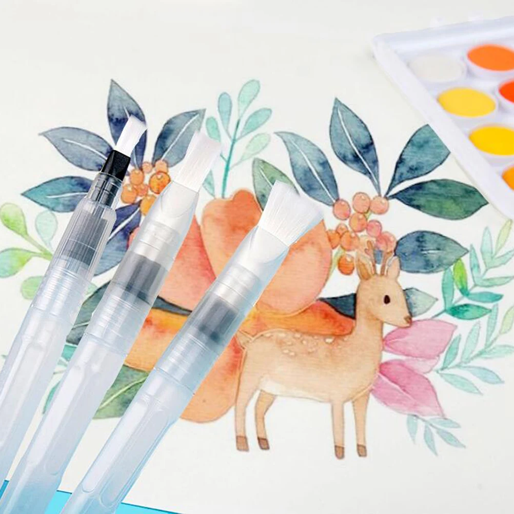 

6 Pcs Watercolor Paint Pen Brush Individual Brushes Pens Coloring Soft Head for Adult