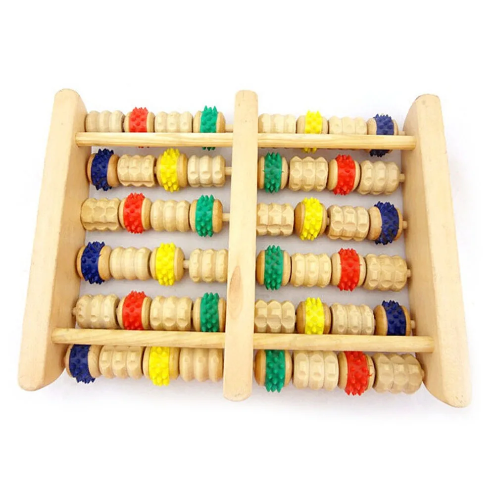 

Foot Massager Roller Handheld Muscle Bamboo Tools Device Massage Increase Circulation Reduce Tension Relax Muscles