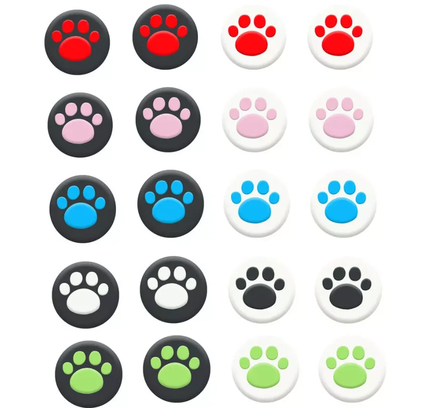 Gamepad Button Cap Cat Claw Rubber Particle Non-slip Rubber Particle Rocker Cap for PS5 PS4 PS3 PS2 XBOXOne XBOX360 Controller