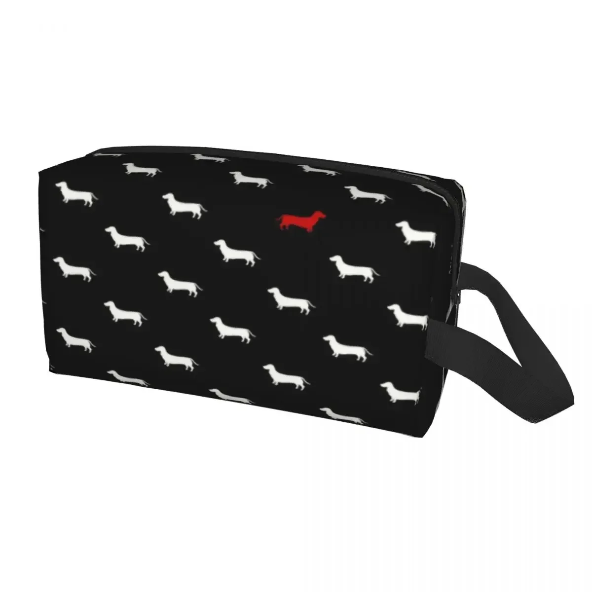 

Custom Dachshund Toiletry Bag Women Badger Sausage the Wiener Dog Cosmetic Makeup Organizer Lady Beauty Storage Dopp Kit Case