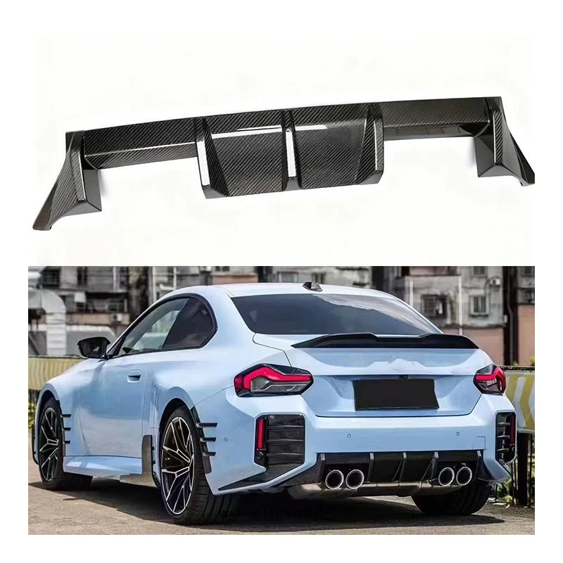 

For M2 G87 2023-2024 Body Kit MP Style Rear Diffuser Exhaust Luxury Dry Carbon Fiber Bumper Lip Bolt-On