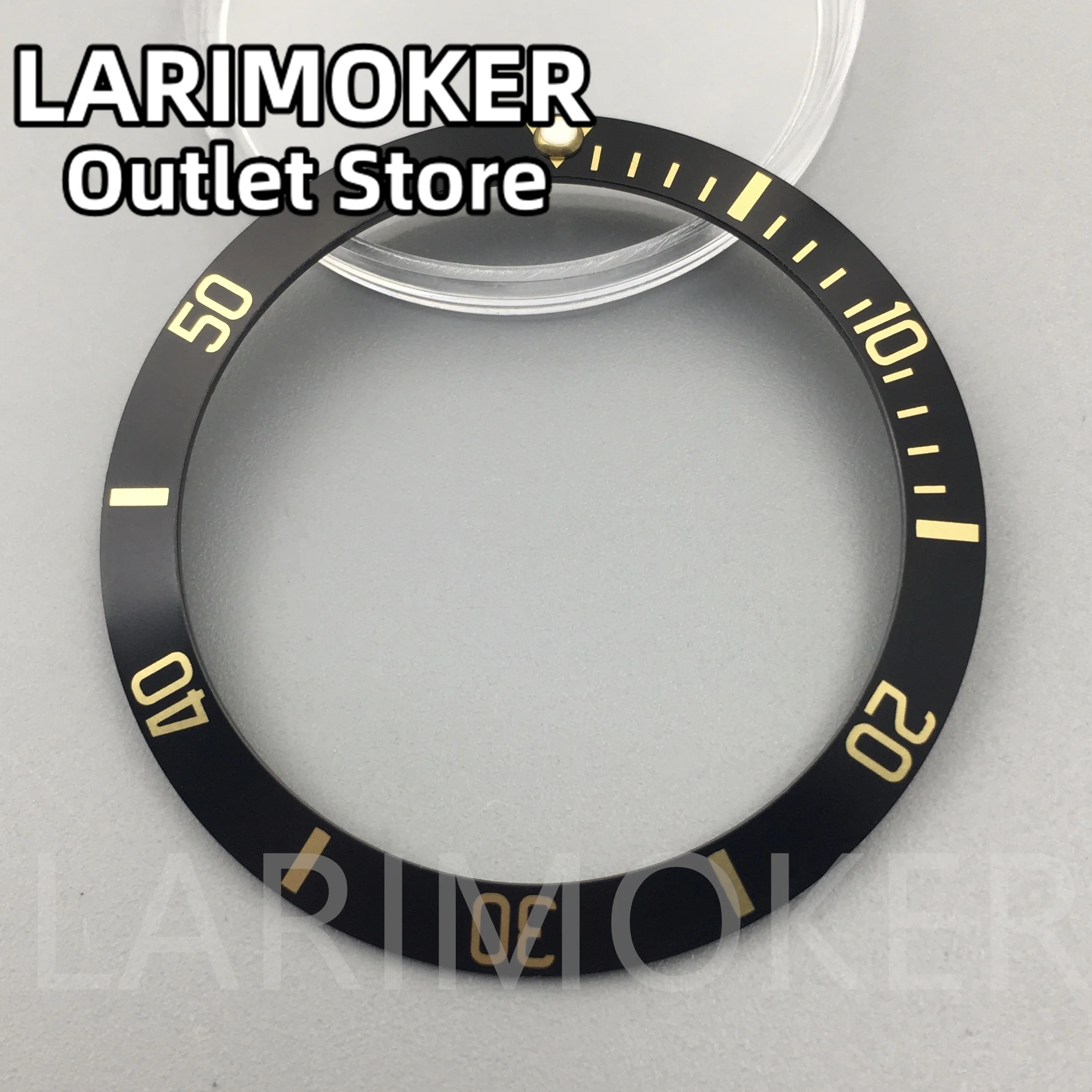 LARIMOKER  Diameter 38mm ceramics Watch Bezel Insert Fit For 40mm Watch Case Watch Accessory Insert