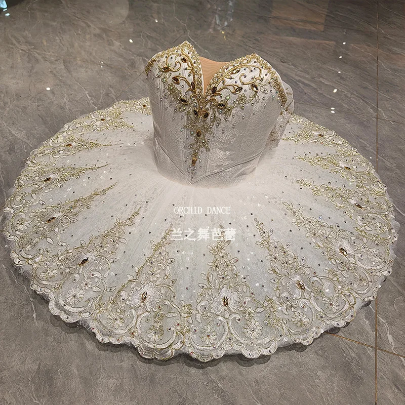 BT250647 Disfraces de tutú de ballet color personalizado profesional tamaño personalizado niños niñas mujeres adultos crema